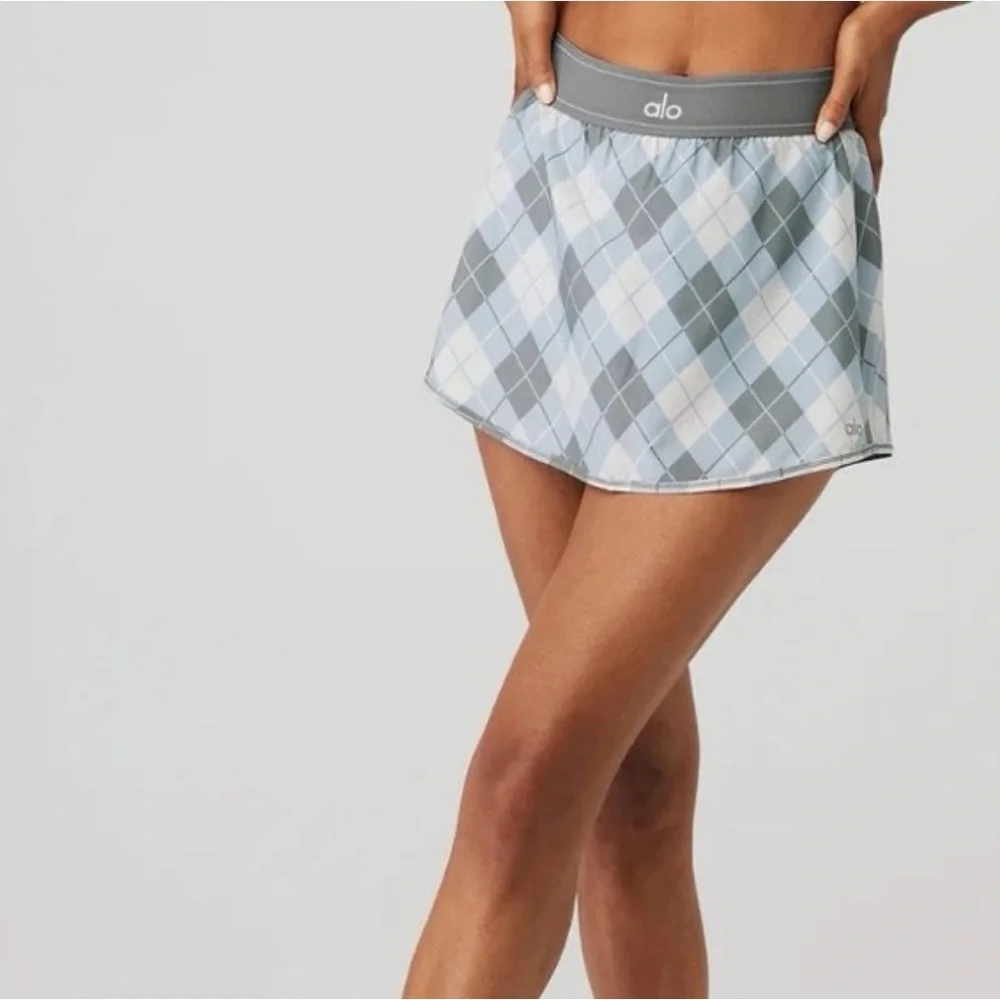 ALO Yoga Tan and Gray Athletic Skirt